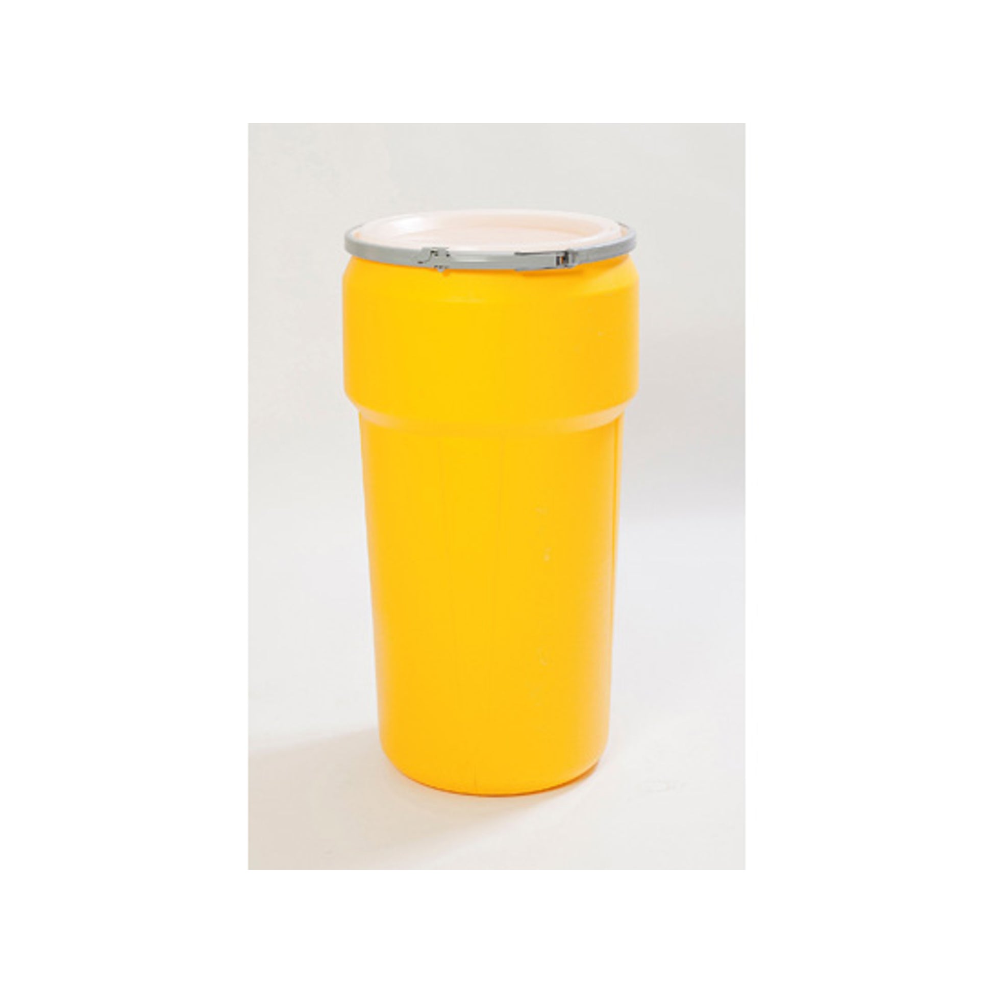 Eagle Lab Pack Open Head Poly Drum - 20 Gallon - Metal Lever-Lock - Yellow - 1623M