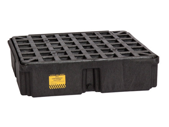 Eagle Modular Spill Platforms - 1 Drum - With Drain - Black - 1633BD
