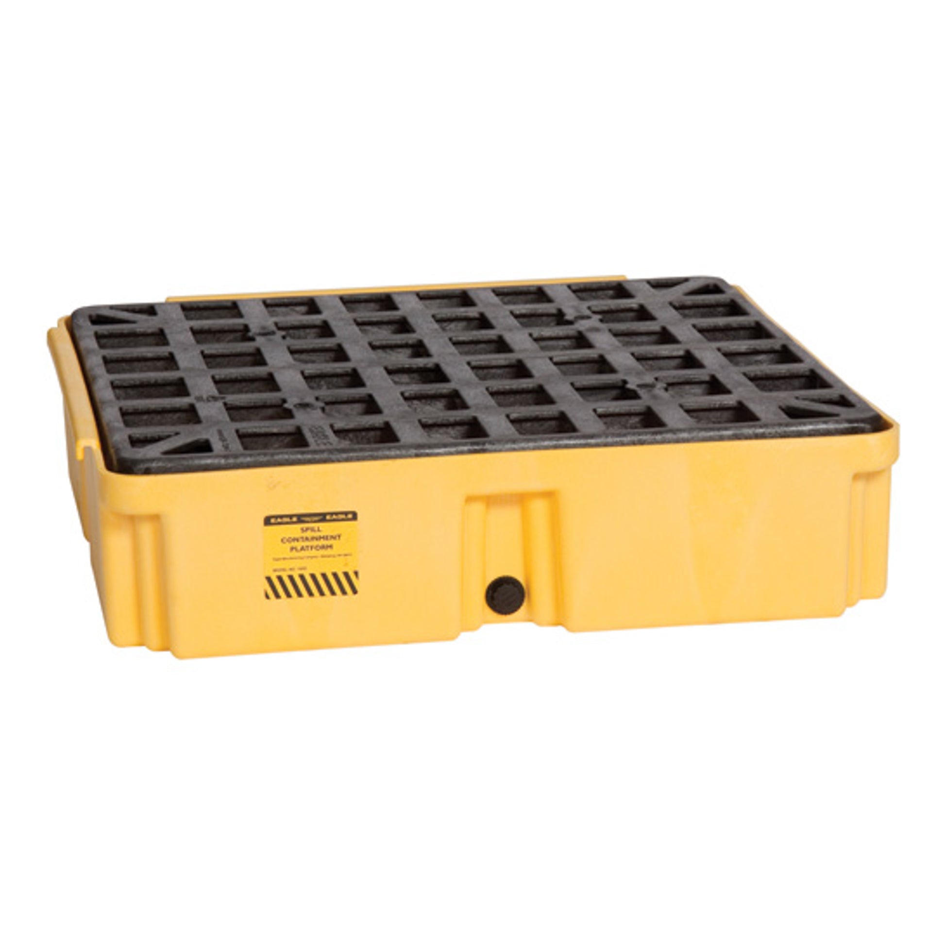 Eagle Modular Spill Platforms - 1 Drum - With Drain - Yellow - 1633D