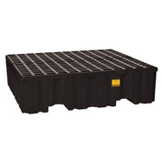 Eagle 4 Drum Pallet - With Drain - Black - 1640B