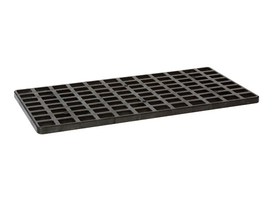 Eagle Pallet Grating Replacements - 2 Drum Capacity - 2.5" x 3.19" Grating - Black - 1642IB