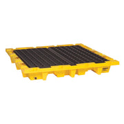 Eagle 4 Drum Nestable Pallet - With Drain - Yellow - 1646