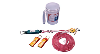 MSA 60' Two Worker Gravity Dyna-Line Temporary Horizontal Lifeline 10150414
