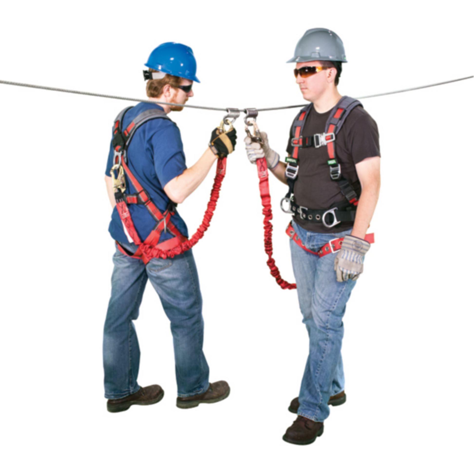 MSA 60' Two Worker Gravity Sure-Line Temporary Cable Horizontal Lifeline 10150418