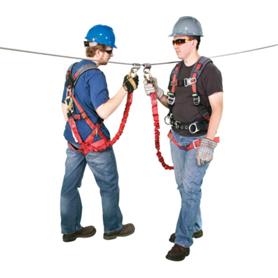 MSA 60' Two Worker Gravity Sure-Line Temporary Cable Horizontal Lifeline 10150418