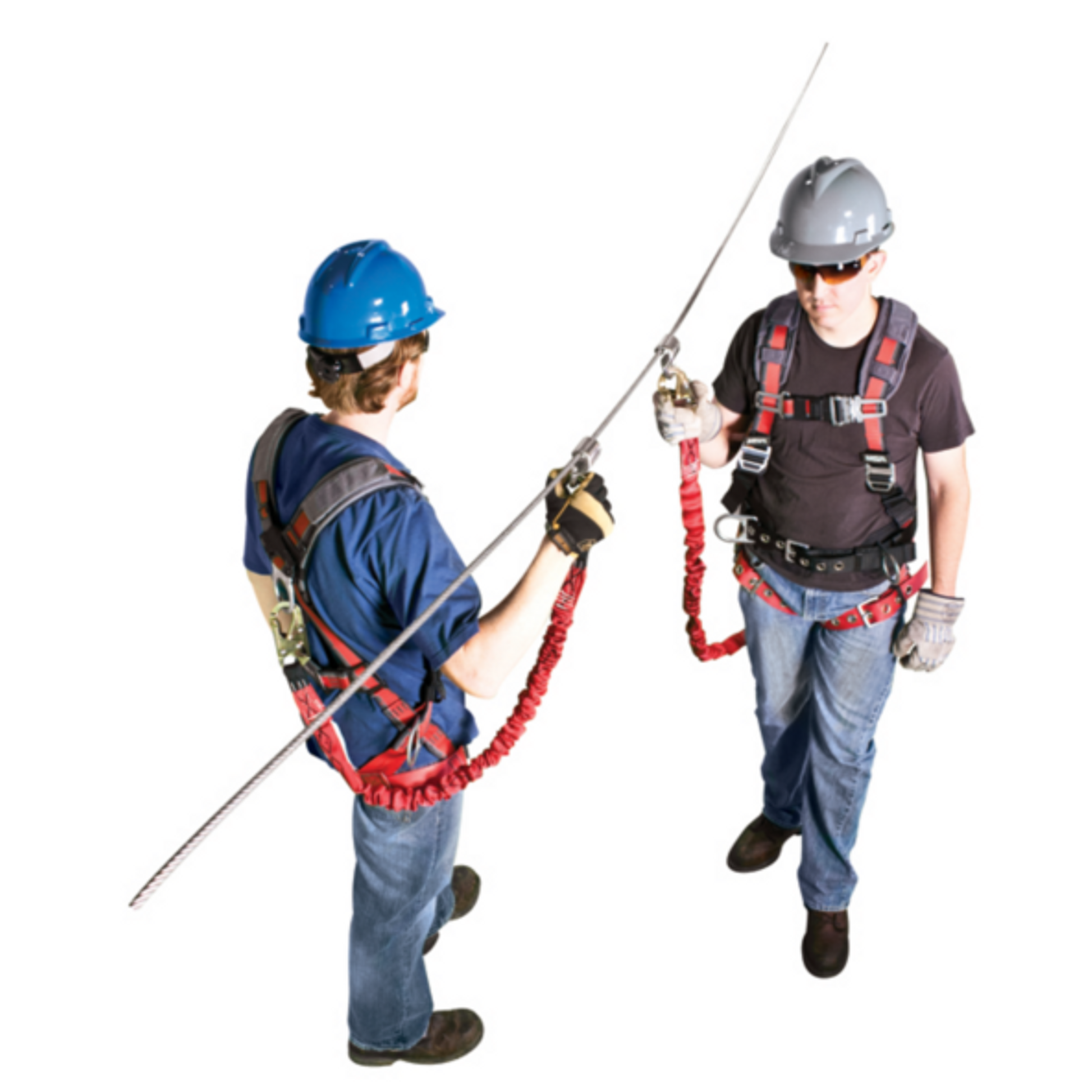 MSA 60' Two Worker Gravity Sure-Line Temporary Cable Horizontal Lifeline 10150418