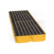 Eagle Modular Spill Platforms - 4 Drum In-Line Platform - With Drain - Yellow - 1647D