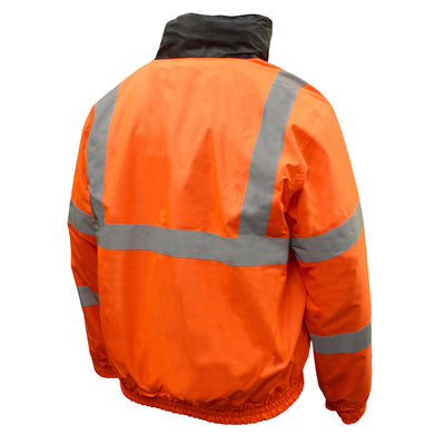 Radians Class III Quilted Hi-Viz Orange Bomber Jacket [M-5XL]