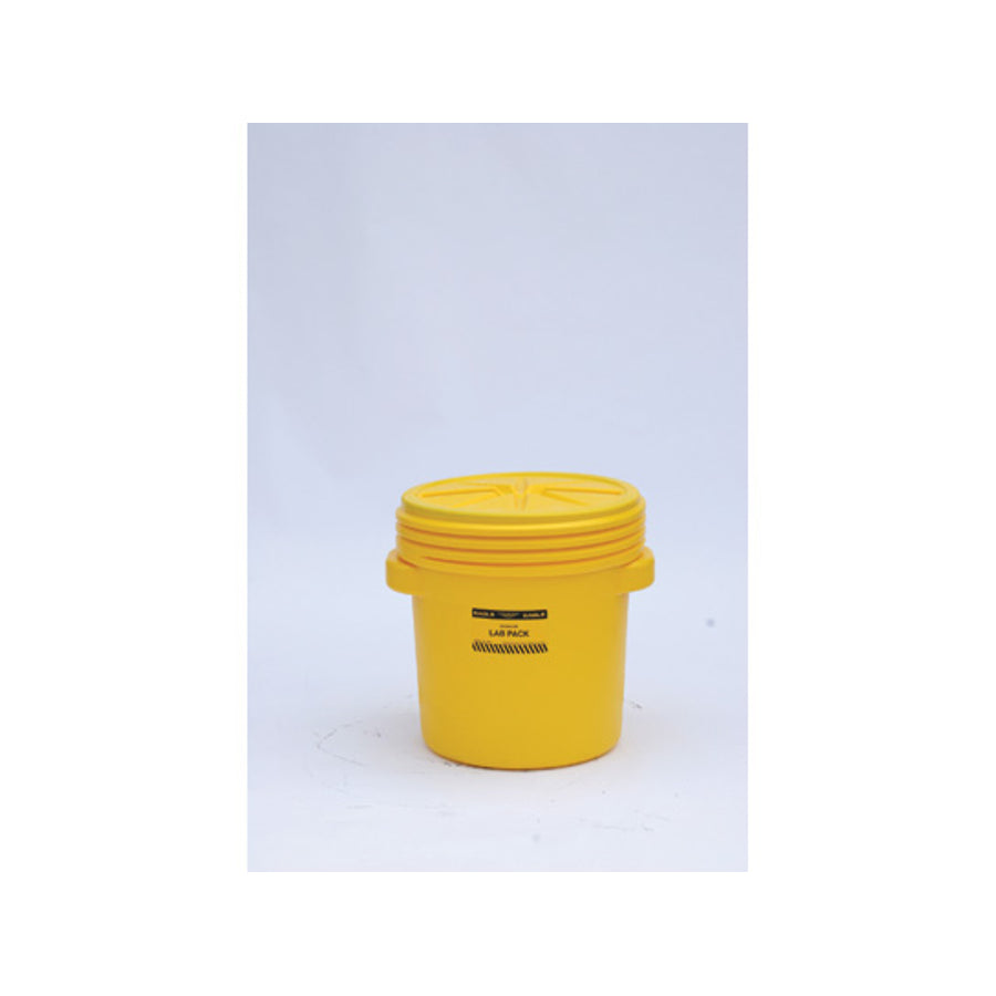 Eagle Lab Pack Poly Drum - 20 Gallon - Screw-on Lid - Yellow - 1650