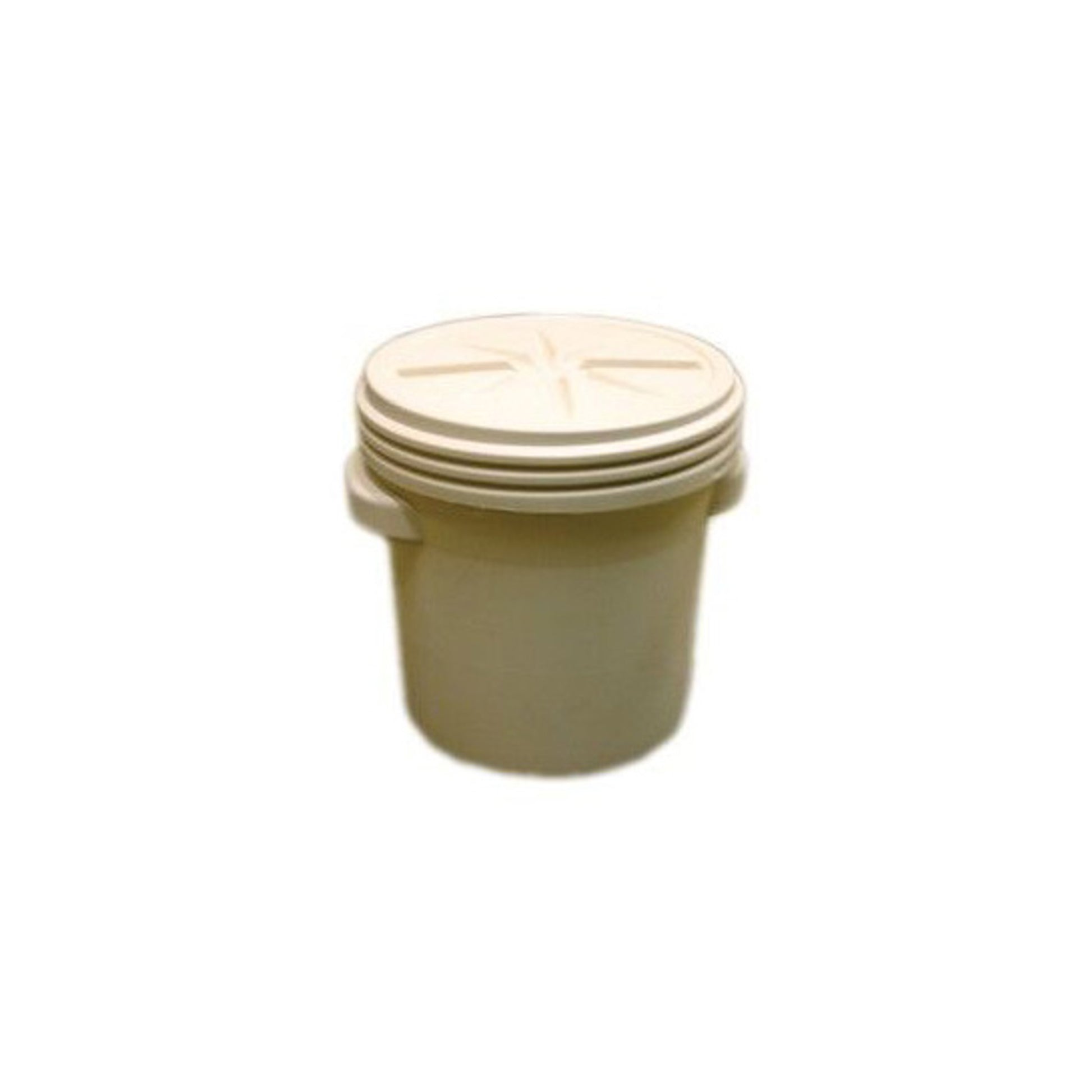 Eagle Lab Pack Poly Drum - 20 Gallon - Screw-on Lid - Beige - 1650BEI