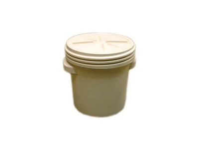 Justrite Lab Pack Poly Drum - 20 Gallon - Screw-on Lid - Beige - 1650BEI