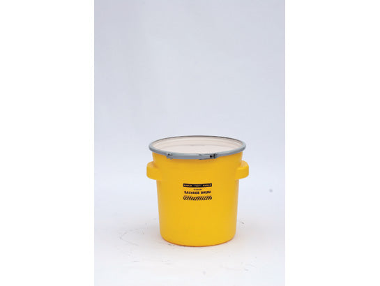 Eagle Salvage Poly Drum - 20 Gallon - Metal Lever-Lock - Yellow - 1654