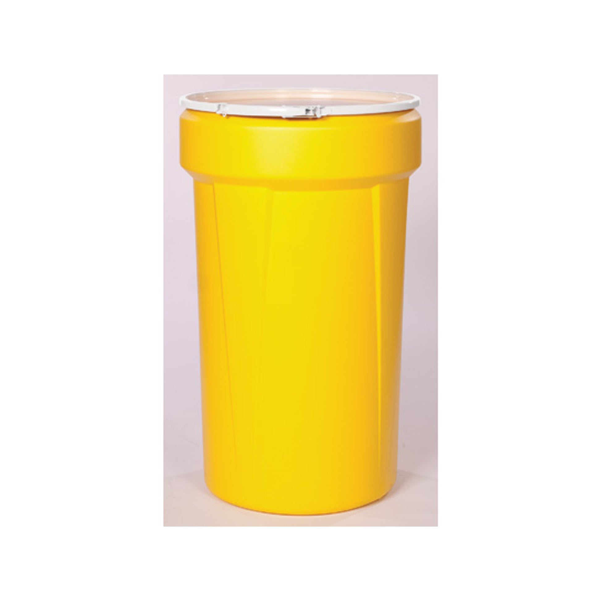 Eagle Lab Pack Open Head Poly Drum - 55 Gallon - Plastic Lever-Lock - Yellow - 1655