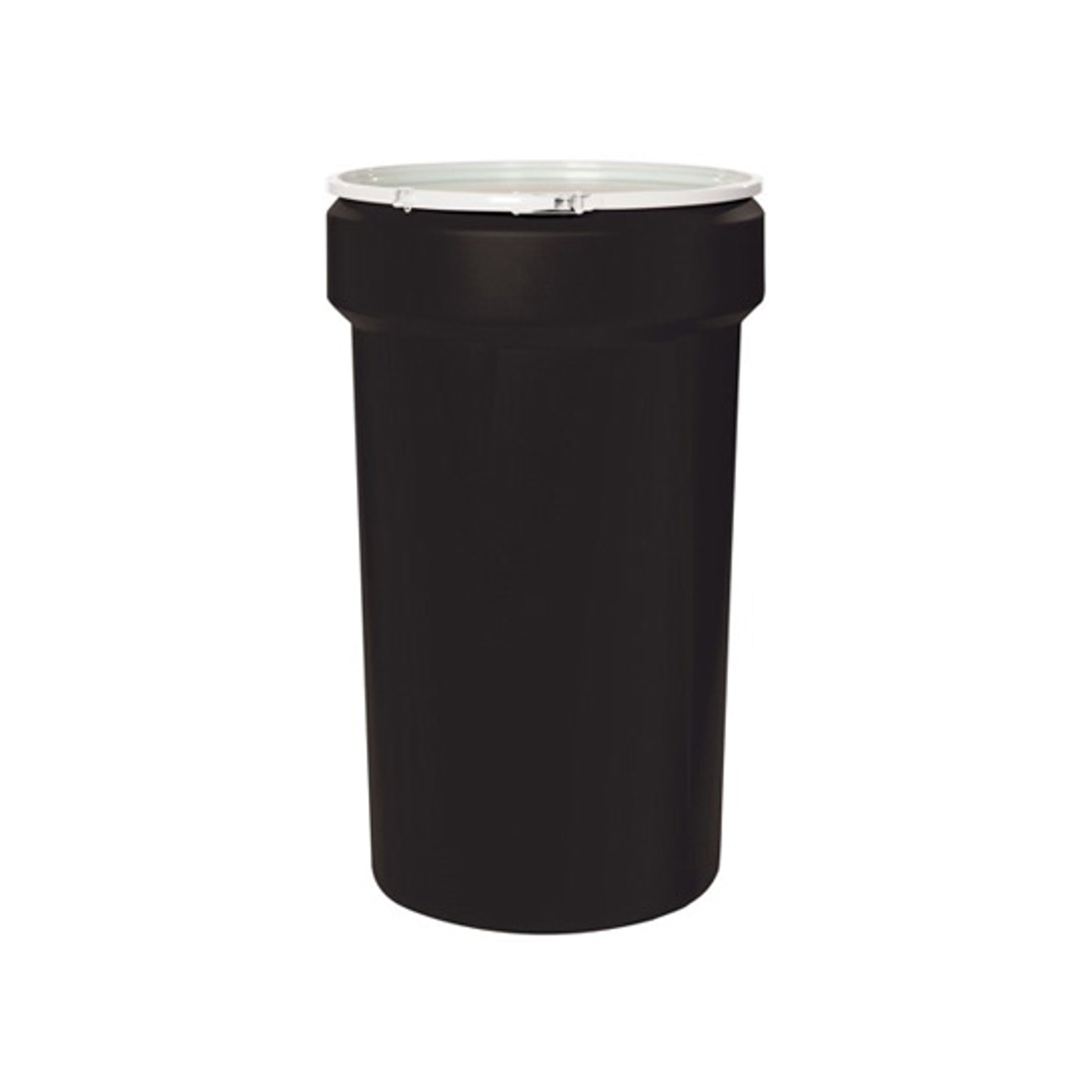 Eagle Lab Pack Open Head Poly Drum - 55 Gallon - Plastic Lever-Lock - Black - 1655BLK