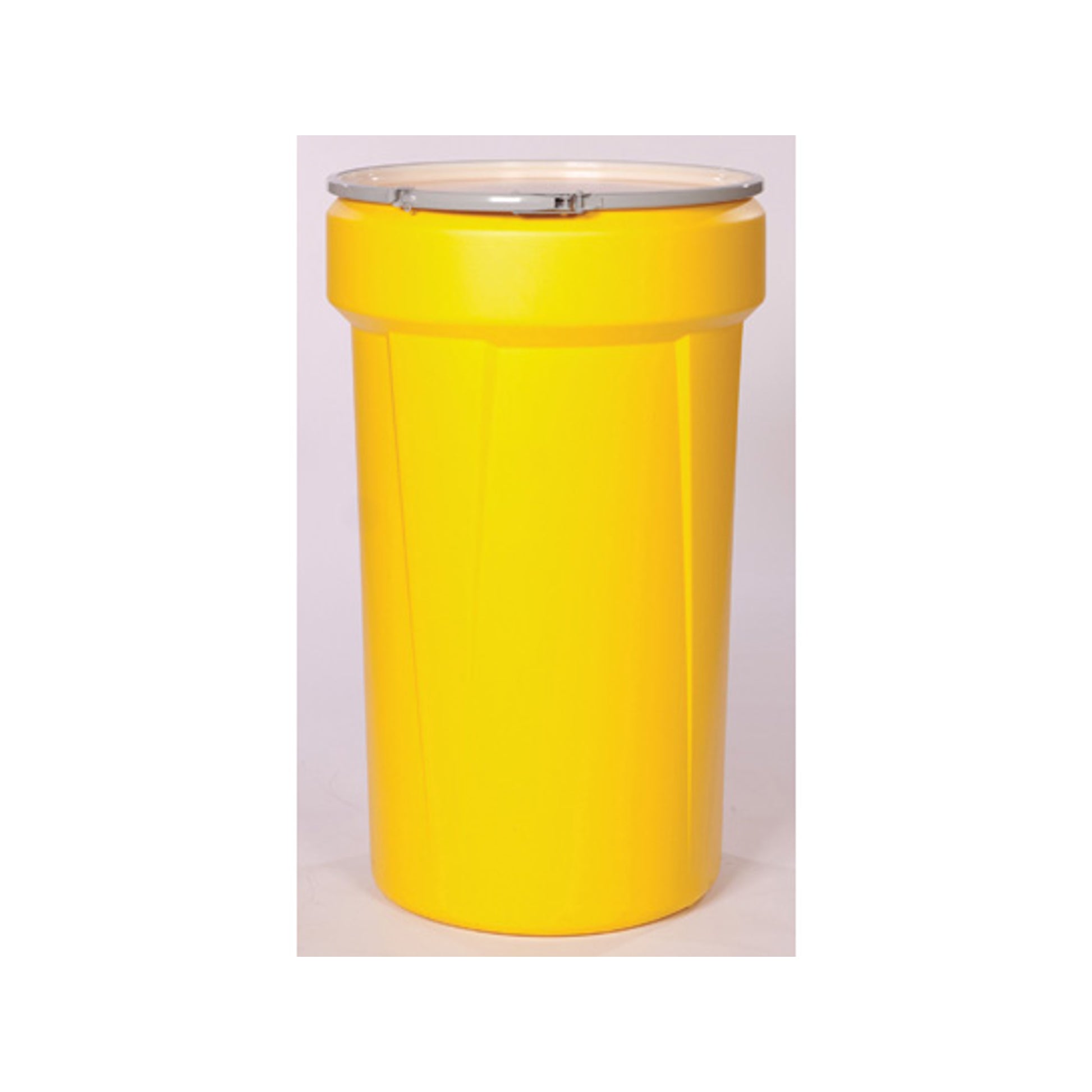Eagle Lab Pack Open Head Poly Drum - 55 Gallon - Metal Lever-Lock - Yellow - 1655M