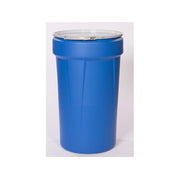 Eagle Lab Pack Open Head Poly Drum - 55 Gallon - Metal Lever-Lock - Blue - 1655MB