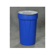 Eagle Lab Pack Open Head Poly Drum - 55 Gallon - Metal Lever-Lock - 1x2" 1x3/4" Bung Holes - Blue - 1655MBBG