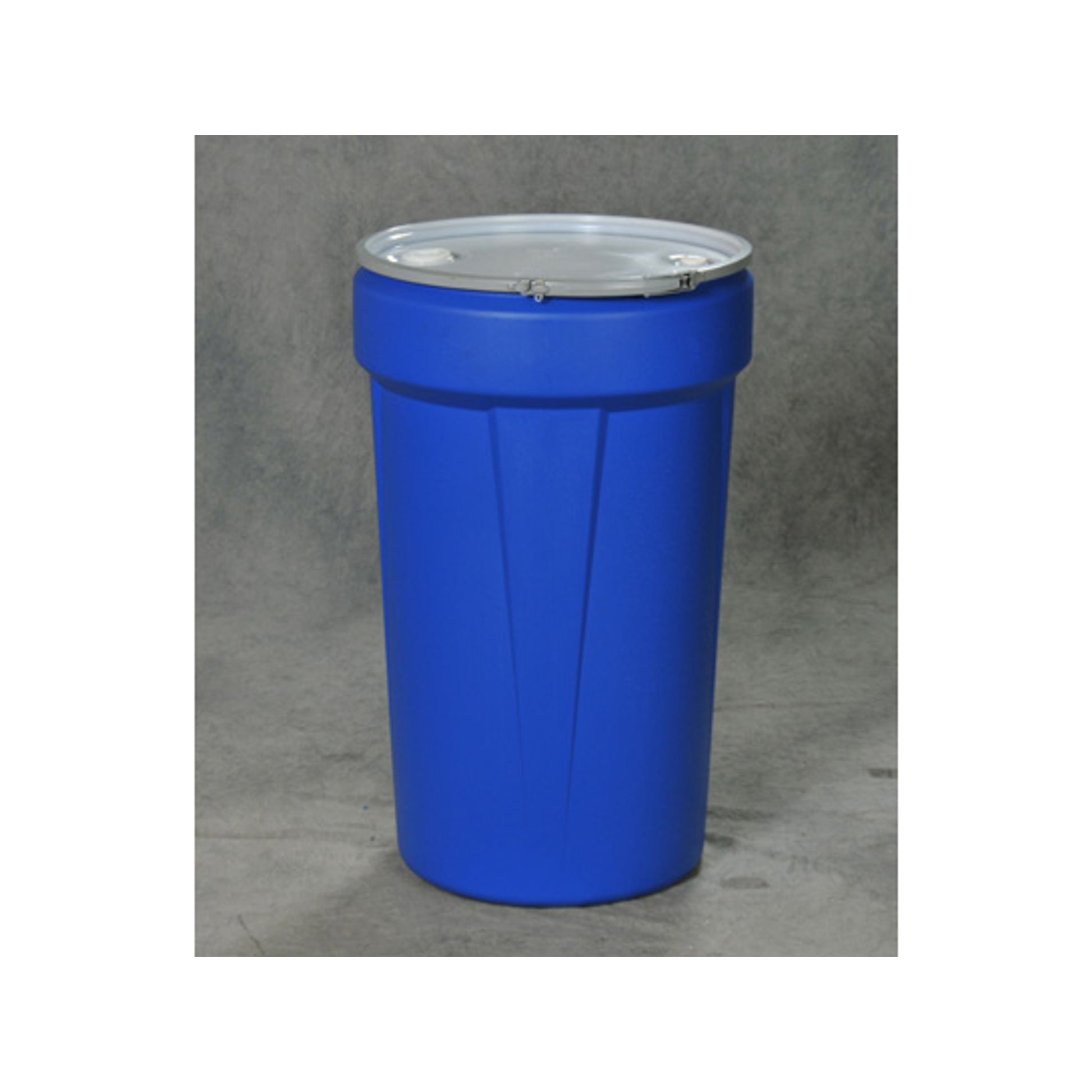 Eagle Lab Pack Open Head Poly Drum - 55 Gallon - Metal Lever-Lock - 1x2" 1x3/4" Bung Holes - Blue - 1655MBBG