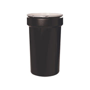 Eagle Lab Pack Open Head Poly Drum - 55 Gallon - Metal Lever-Lock - 1x2" 1x3/4" Bung Holes - Black - 1655MBLKBG