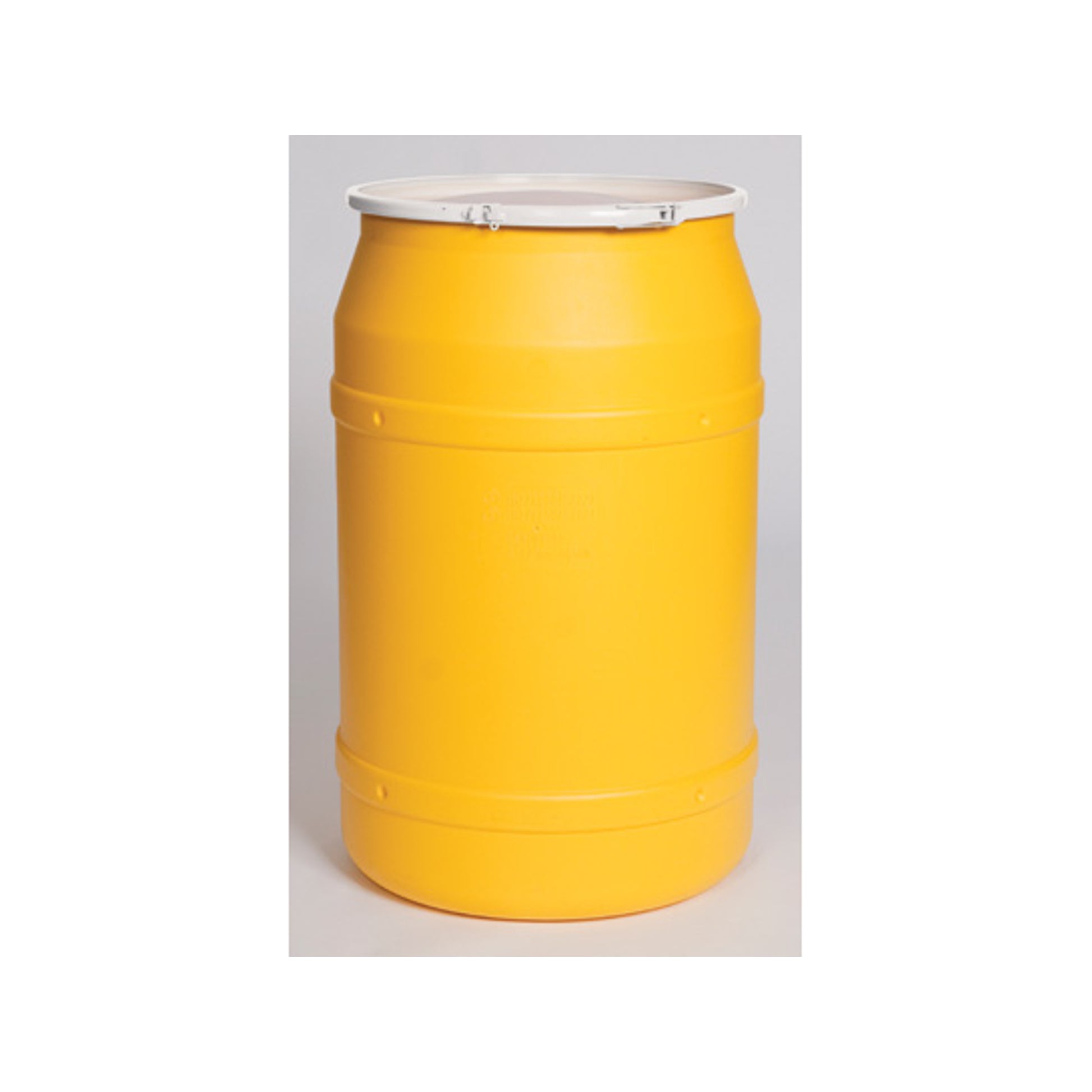 Eagle Lab Pack Open Head Poly Drum - 55 Gallon - Plastic Lever-Lock - Yellow - 1656