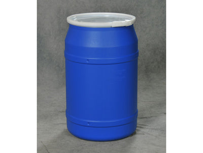Justrite Lab Pack Open Head Poly Drum - 55 Gallon - Plastic Lever-Lock - Blue - 1656B