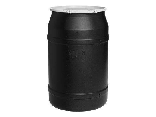 Eagle Lab Pack Open Head Poly Drum - 55 Gallon - Plastic Lever-Lock - Black - 1656BLK