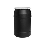 Eagle Lab Pack Open Head Poly Drum - 55 Gallon - Plastic Lever-Lock - 1x2" 1x3/4" Bung Holes - Black - 1656BLKBG