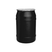 Eagle Lab Pack Open Head Poly Drum - 55 Gallon - Metal Lever-Lock - 1x2" 1x3/4" Bung Holes - Black - 1656MBLKBG
