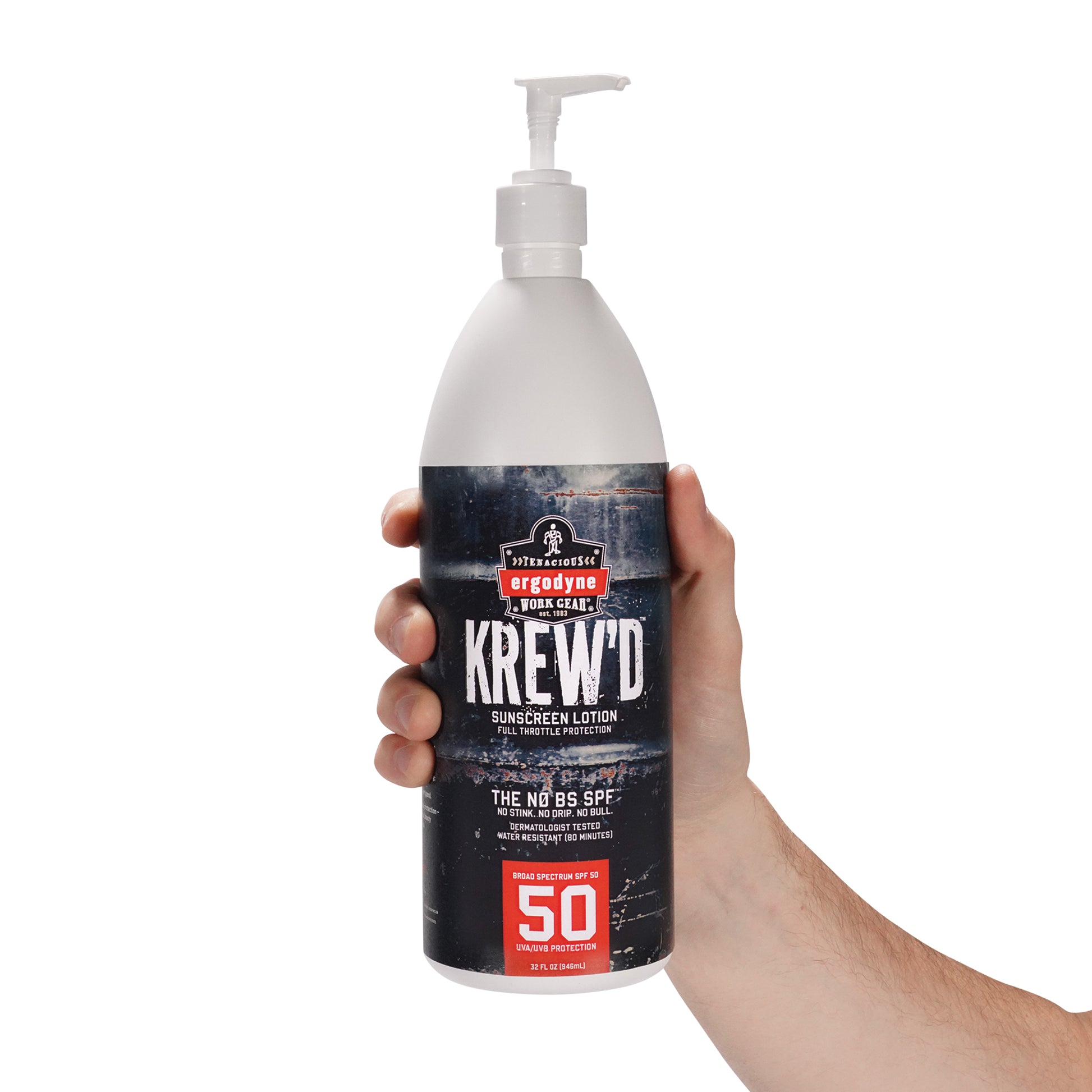 Ergodyne KREW'D 6355 SPF 50 Sunscreen Lotion - 32oz - Single