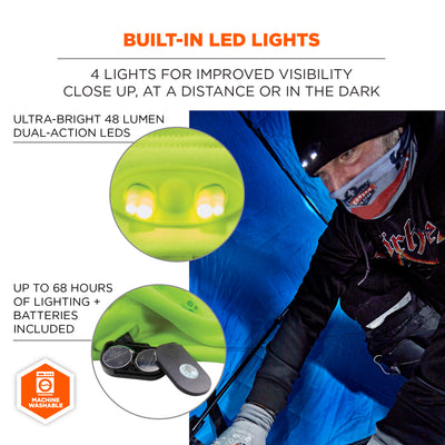 Ergodyne N-Ferno 6804 Skull Cap Winter Hat with LED Lights