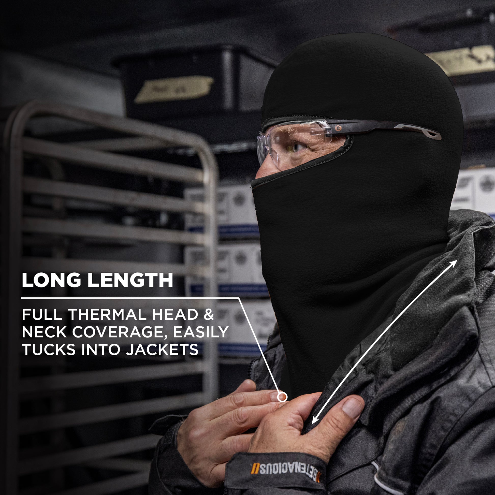 N-Ferno 6821 Balaclava Face Mask - Fleece - Black
