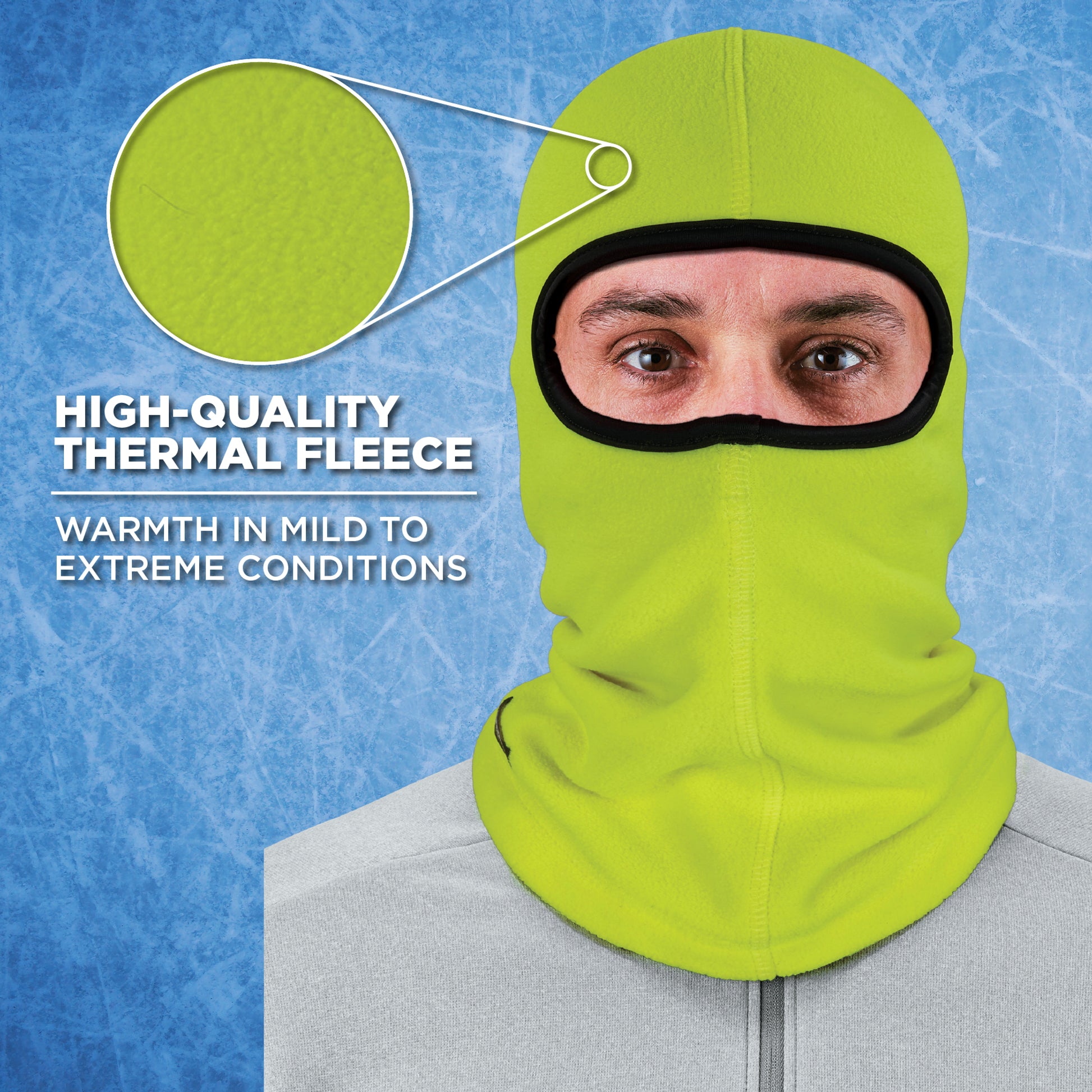 N-Ferno 6821 Balaclava Face Mask - Fleece - Lime