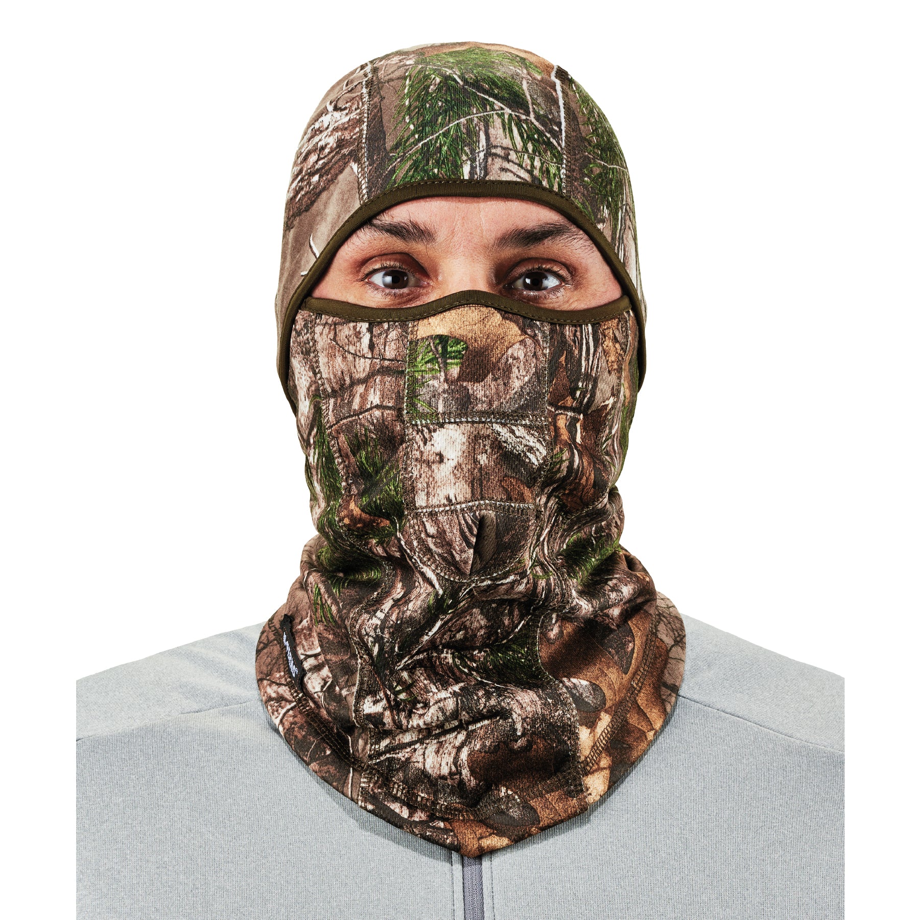 Ergodyne N-Ferno 6823 Balaclava Face Mask - Wind-Proof, Hinged Design - Realtree Edge