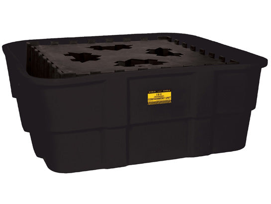 Eagle IBC Containment Unit with Poly Platform - No Drain - Black - 1683B