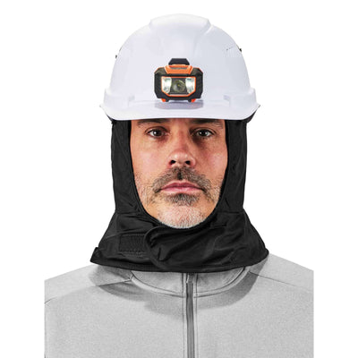 Ergodyne N-Ferno 6842 Winter Hard Hat Liner - 2-Layer, Fleece-Lined, Polyester Shell, Shoulder Length - Black