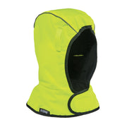 Ergodyne N-Ferno 6842 Winter Hard Hat Liner - 2-Layer, Fleece-Lined, Polyester Shell, Shoulder Length - Lime
