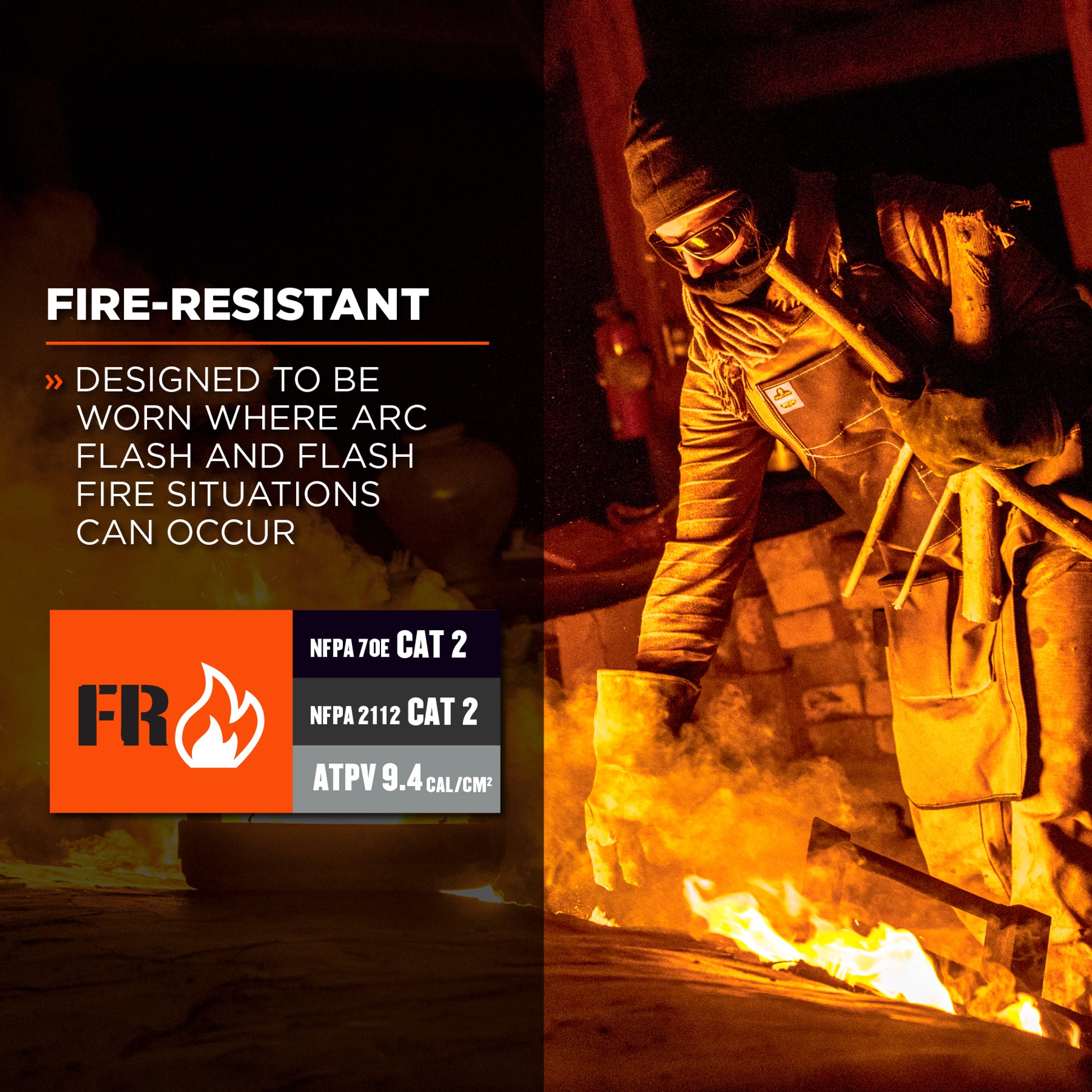 Ergodyne N-Ferno 6847 FR Balaclava Face Mask - Dual Compliant, NFPA 70E / NFPA 2112