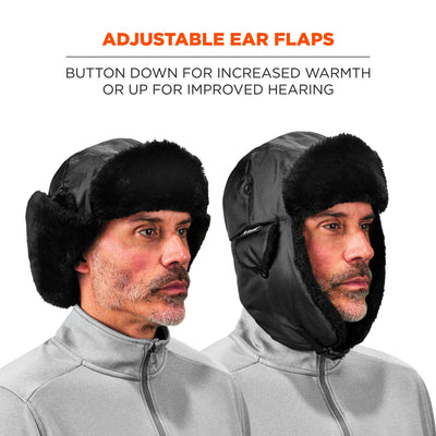 Ergodyne N-Ferno 6802Z Zippered Trapper Hat (Bump Cap Not Included)
