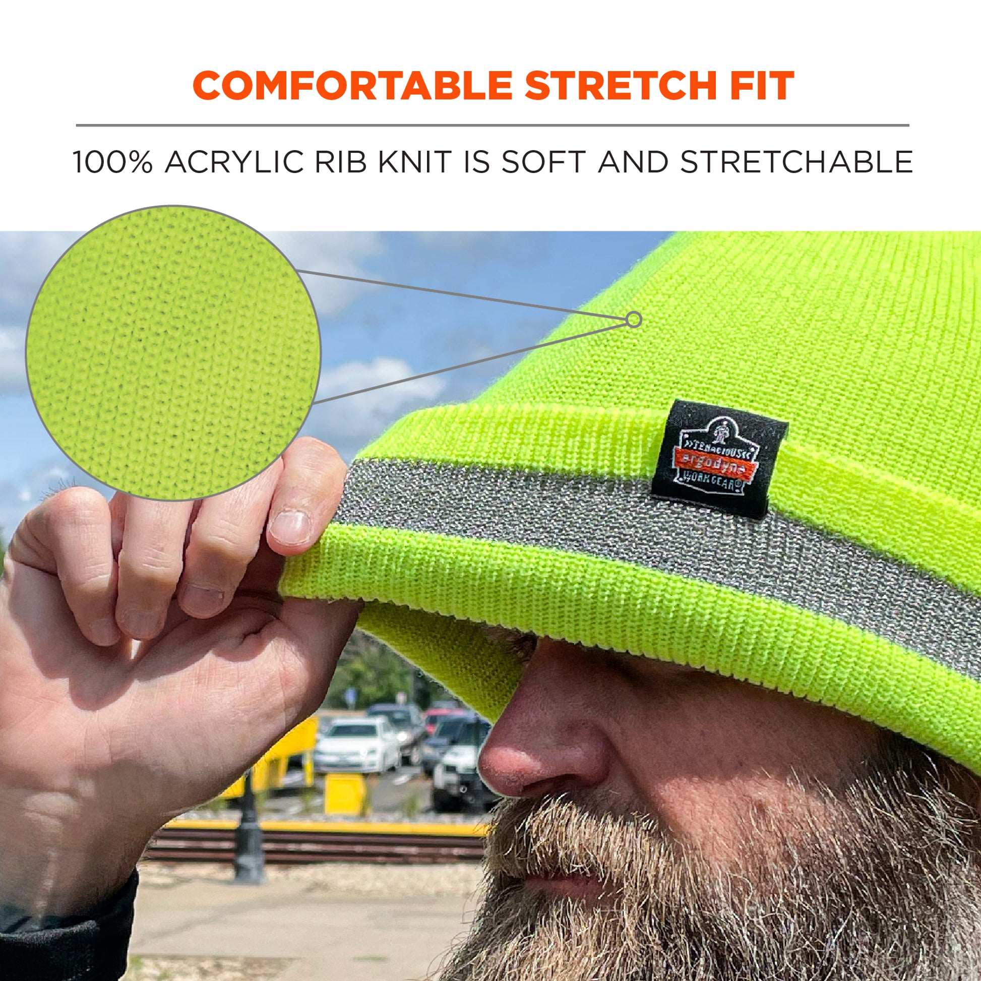 Ergodyne N-Ferno 6803 Reflective Rib Knit Winter Hat