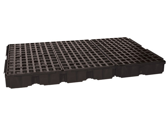 Eagle Modular Spill Platforms - 6 Drum - With Drain - Black - 1686BD