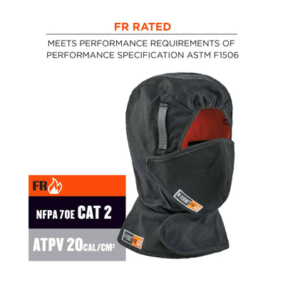 Ergodyne N-Ferno 6876 FR Winter Hard Hat Liner and FR Mouthpiece Kit - 2-Layer
