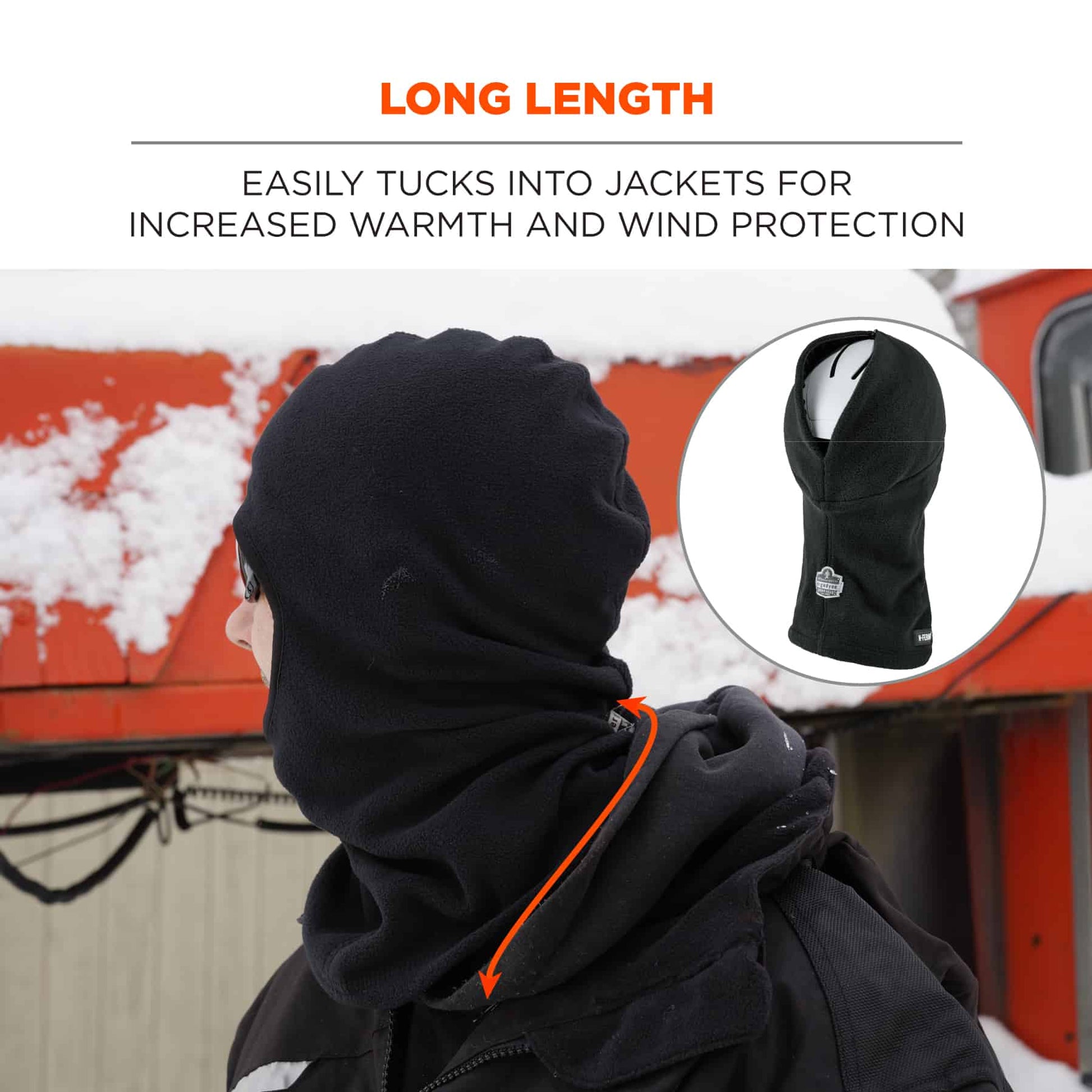 Ergodyne N-Ferno 6893ZI Zippered Balaclava Face Mask (Bump Cap Included)