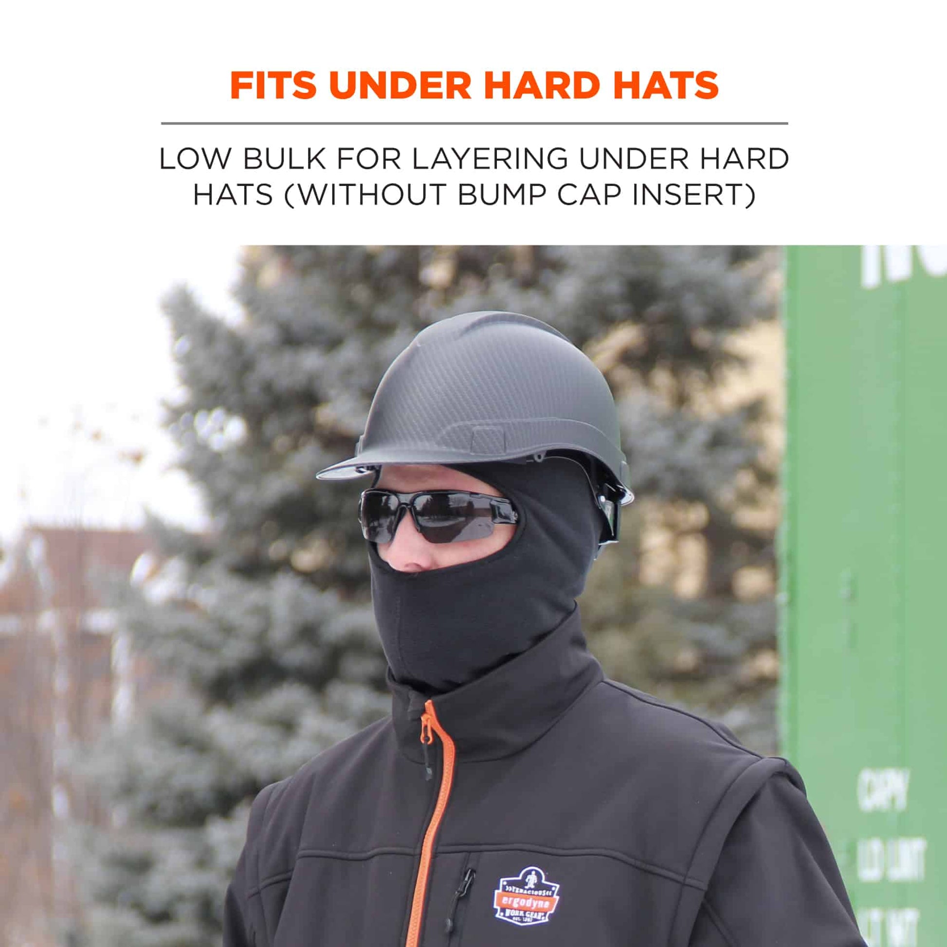 Ergodyne N-Ferno 6893Z Zippered Balaclava Face Mask (Bump Cap Not Included)