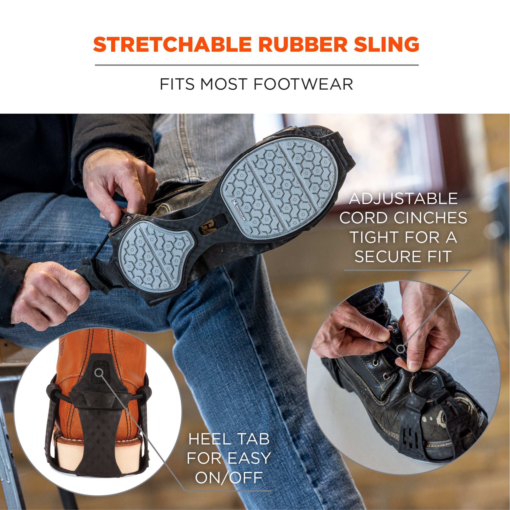 Ergodyne TREX 6326 Spikeless Traction Device - Slip-Resistant & Oil-Resistant
