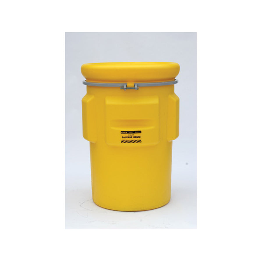 Eagle Salvage Poly Drum - 95 Gallon - Metal Bolt Ring - Yellow - 1695