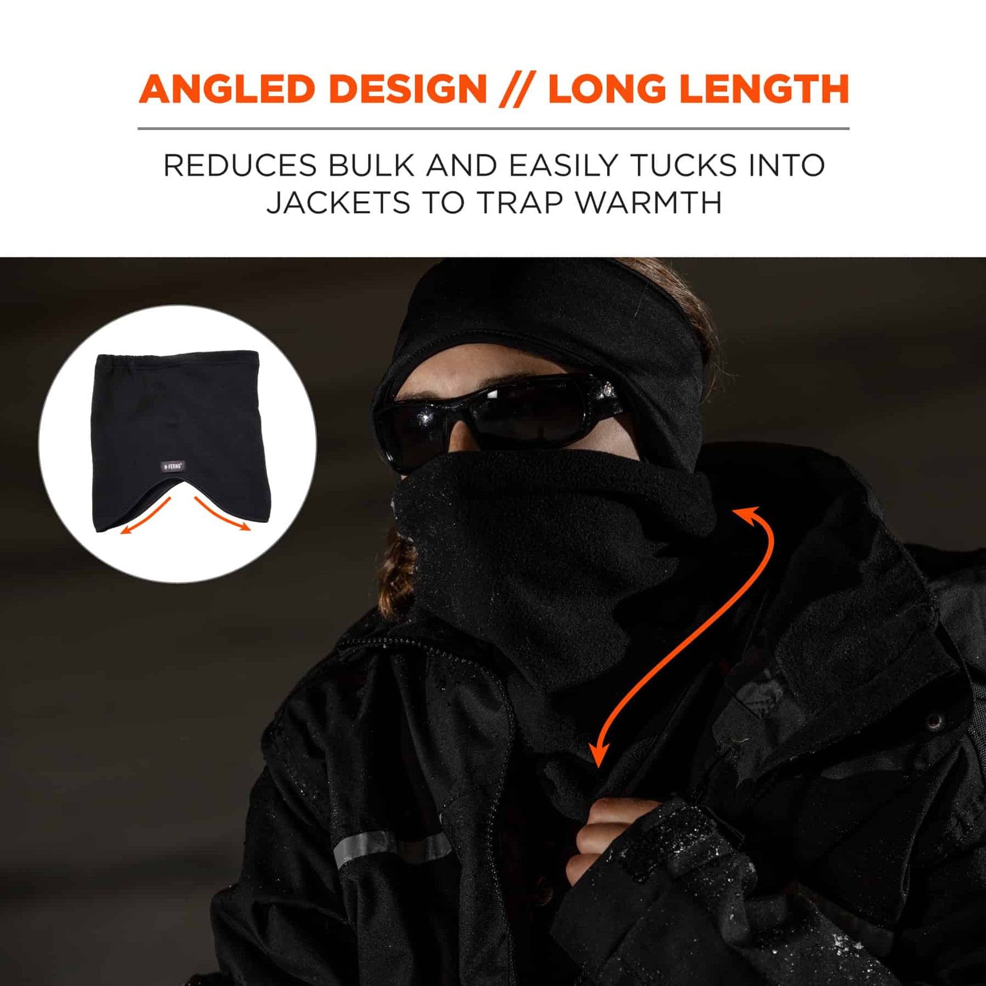 Ergodyne N-Ferno 6960 Fleece Neck Gaiter - Black