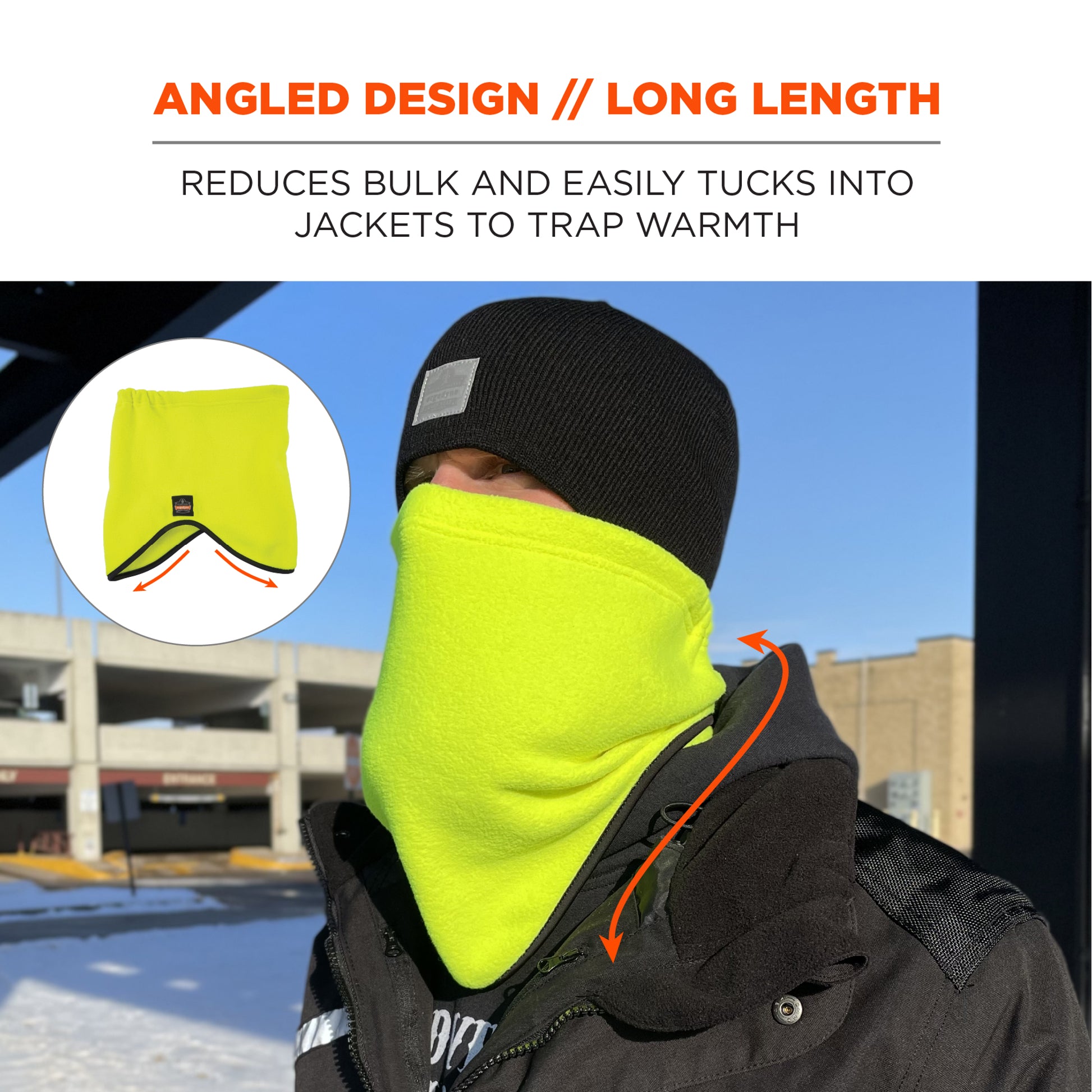 Ergodyne N-Ferno 6960 Fleece Neck Gaiter - Hi-Vis Lime