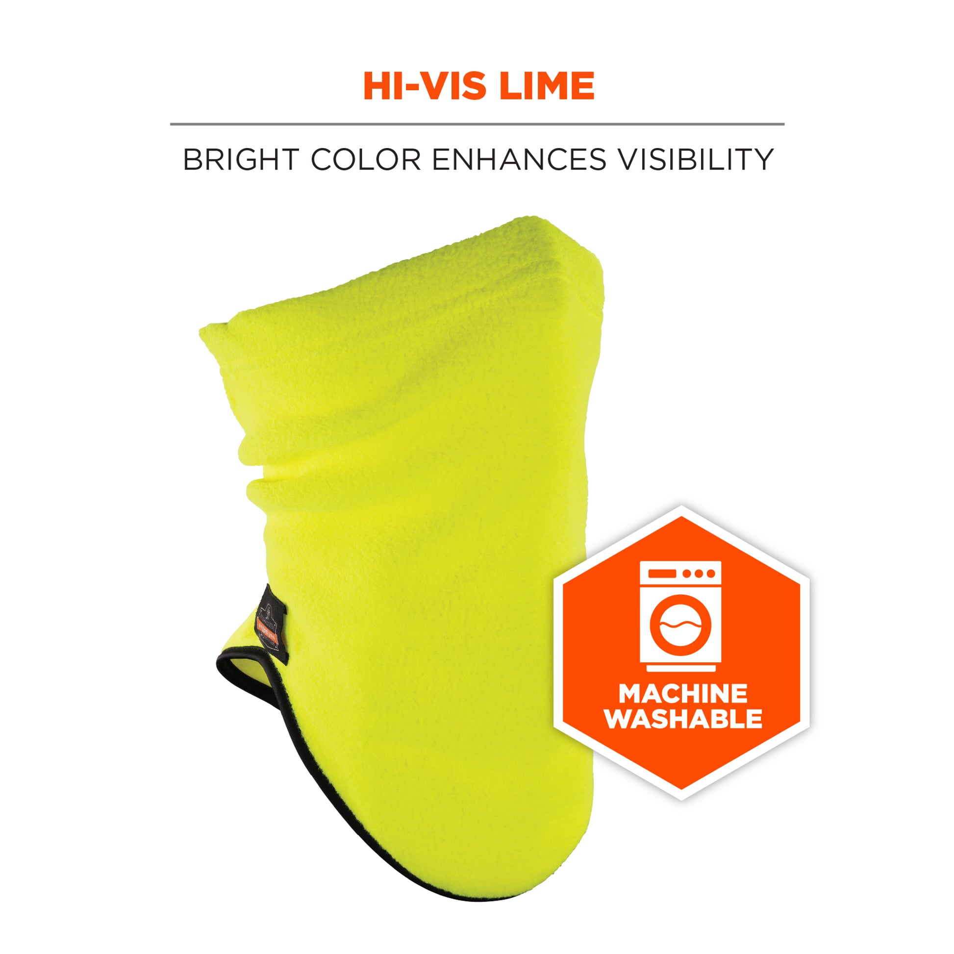 Ergodyne N-Ferno 6960 Fleece Neck Gaiter - Hi-Vis Lime