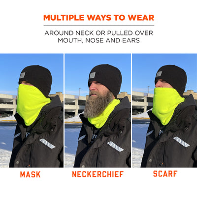 Ergodyne N-Ferno 6960 Fleece Neck Gaiter - Hi-Vis Lime