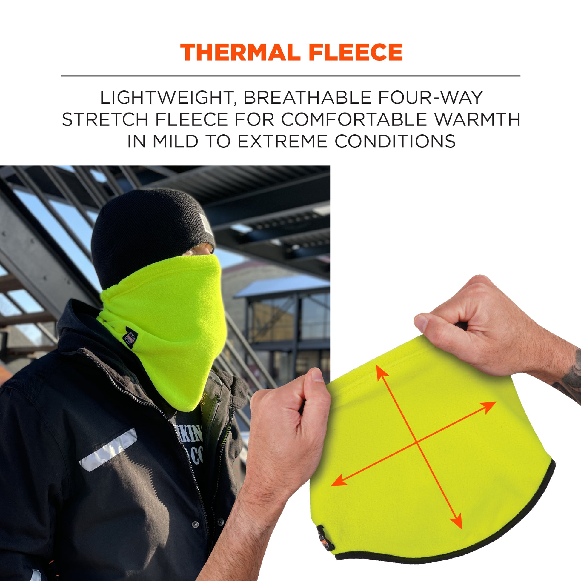 Ergodyne N-Ferno 6960 Fleece Neck Gaiter - Hi-Vis Lime